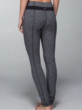 Lululemon Leggings – Heathered Grey/Black – Size 2